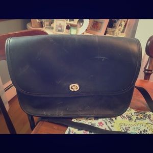 Vintage  Coach Black Leather Purse